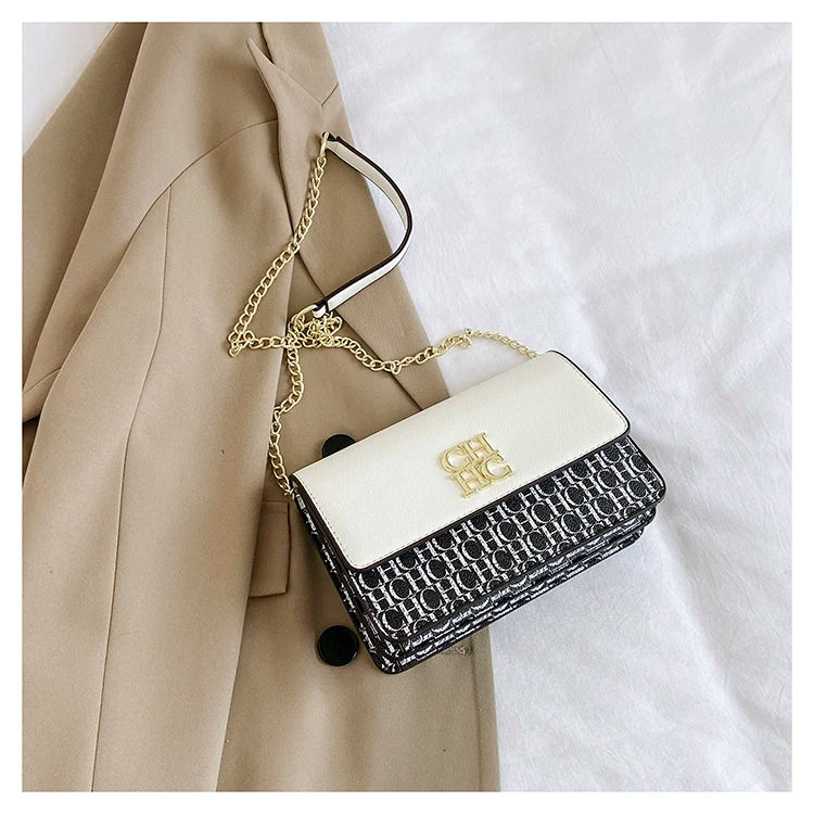 CH Pure Color Design Classic Ladies Crossbody Bag Fashion Luxury Brand Multi Embossed Ladies Handbag Ladies Shoulder Bag