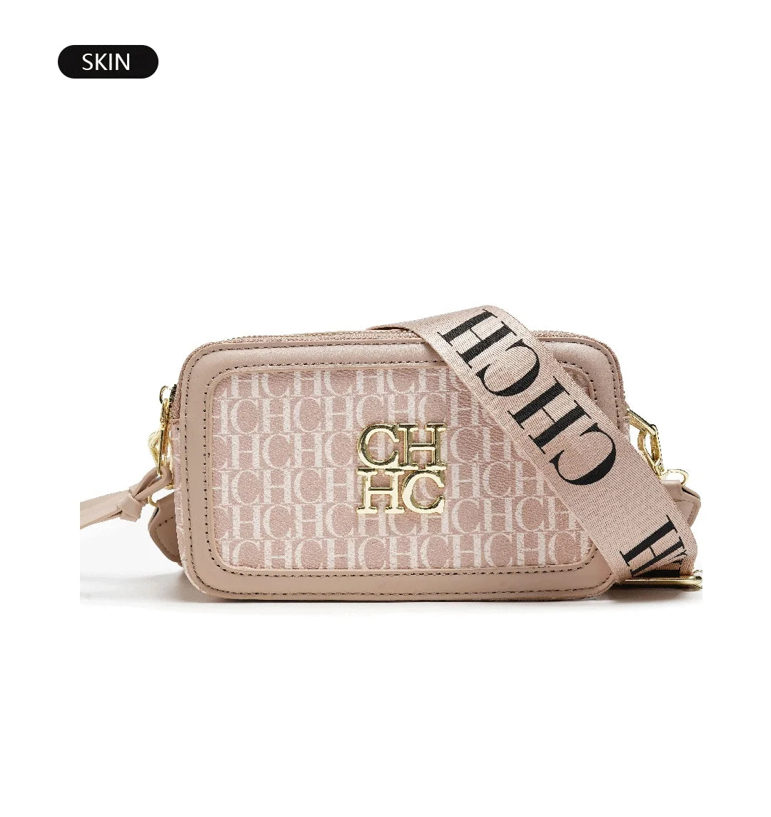 CH Women's Crossbody Bag Letter High Quality Bag Fashion Women's Elegant Shoulder Bag Square Design Solid Color Classic Trendy