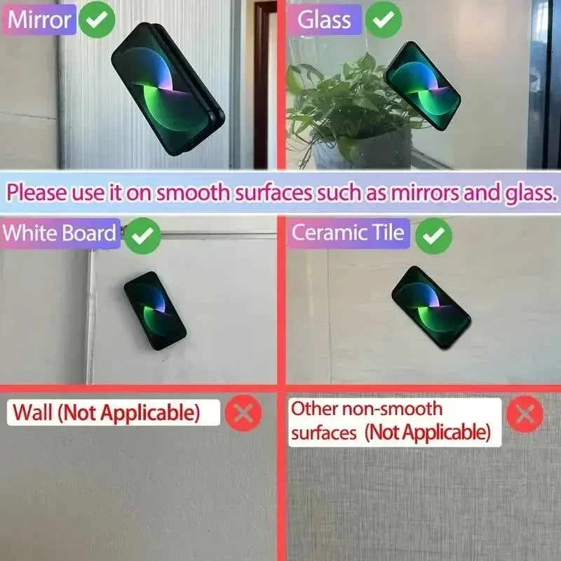 Phone Silicone Suction Cup Holder Multifunctional Suction Cup Wall Stand Square Anti-Slip Single-Sided Case Mount Back Sticker