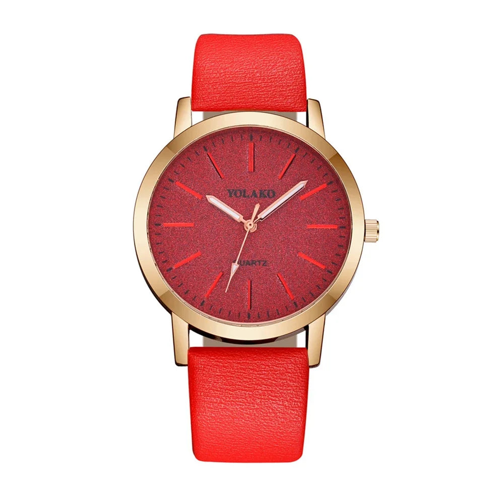 Fashion Women Leather Quartz watch