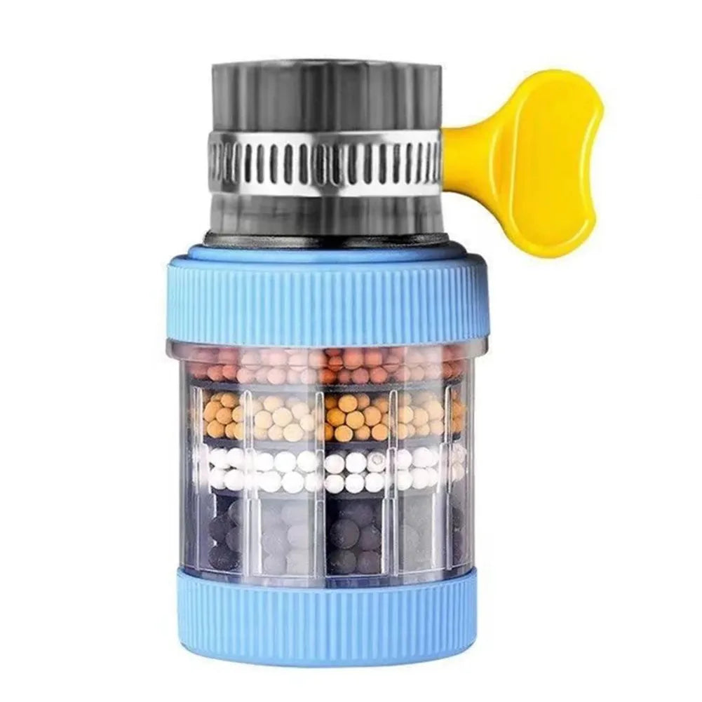 6-Layers Universal Kitchen Faucet Purifier Tap Filter Water Saving Bubbler Activated Carbon Filtration Shower Head Nozzle Filter