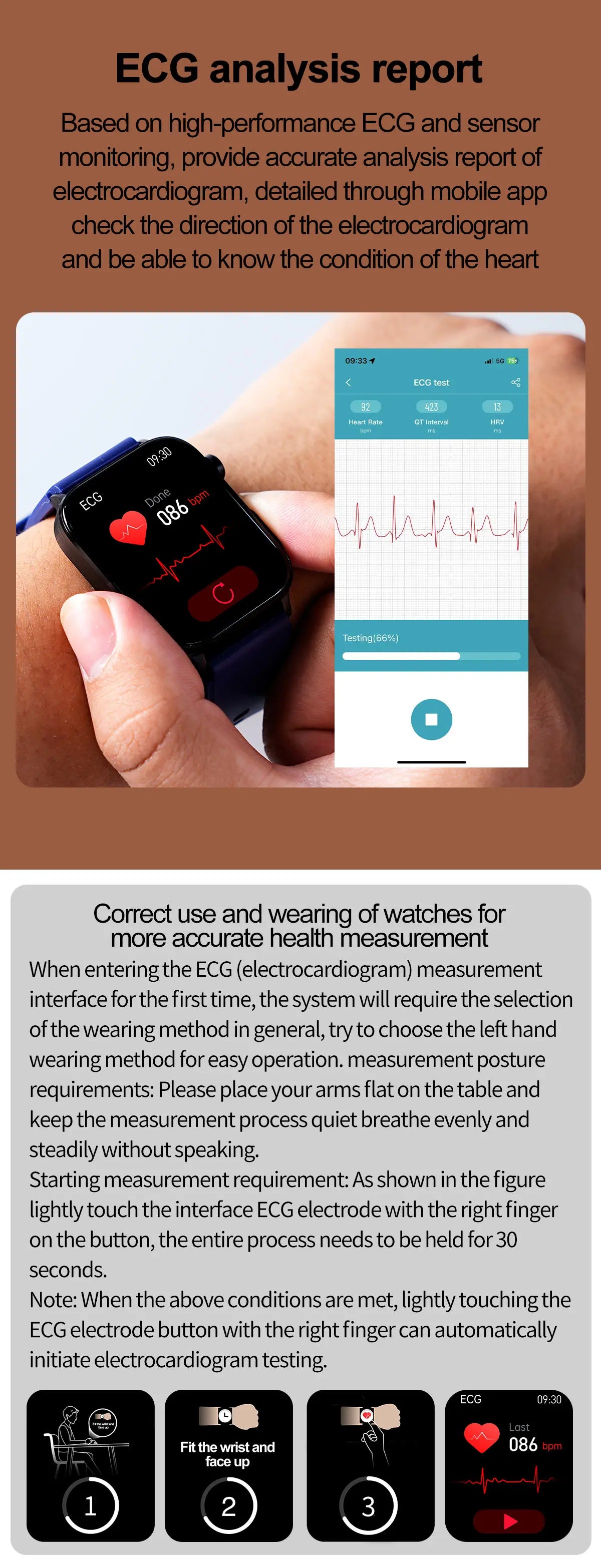 For Xiaomi ECG+PPG Monitoring Smart Watch Women Body Composition Blood Lipid Uric Acid Women Menstrual Health Tracker Smartwatch