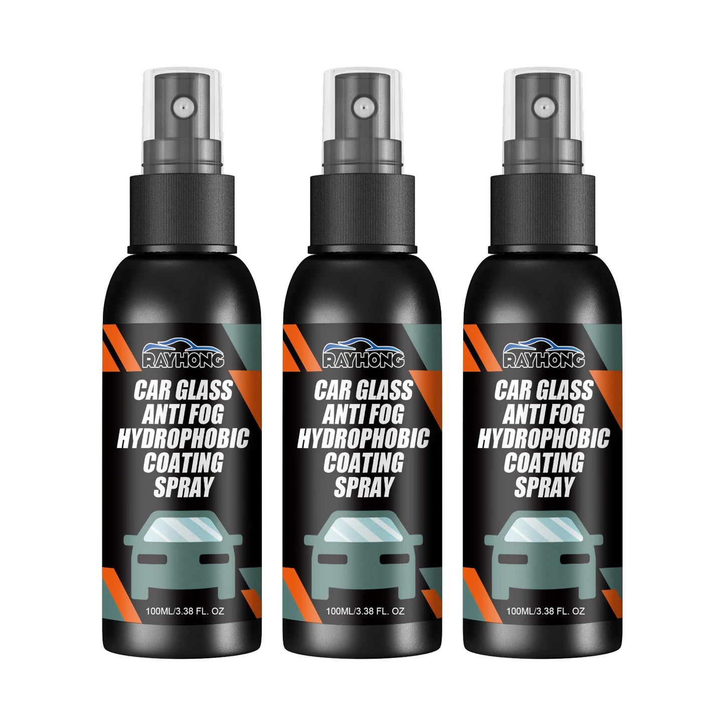 Hydrophobic Windshield Spray - Water Repellent Anti-Fog Coating for Car & Mirrors,Quick-Drying Streak-Free Protection & Cleaning