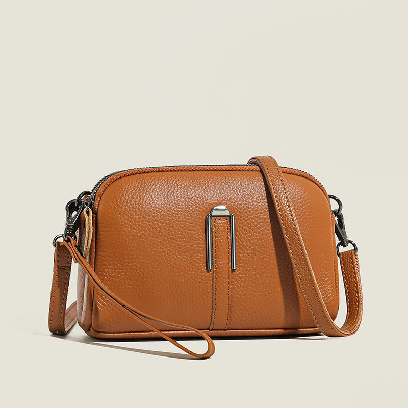 Genuine Leather Bag Luxury Women's Crossbody Bag for Woman Female Solid Color Clutch Phone Bags Shoulder Bag Messenger Bag Sac