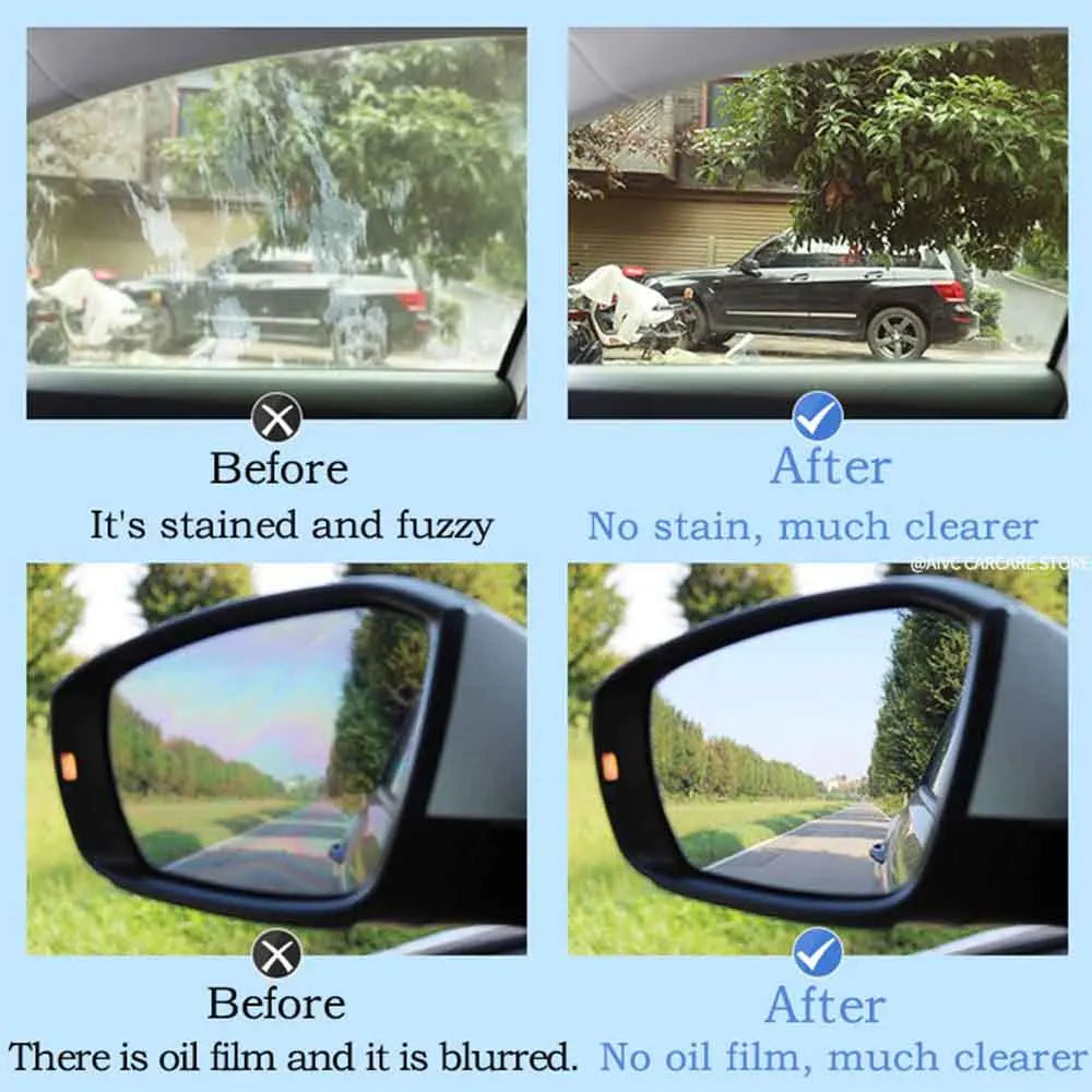 Car Glass Oil Film Removing Paste Aivc Auto Glass Film Coating Remover Clear Vision Hydrophobicity Windshield Car Detailing Tool