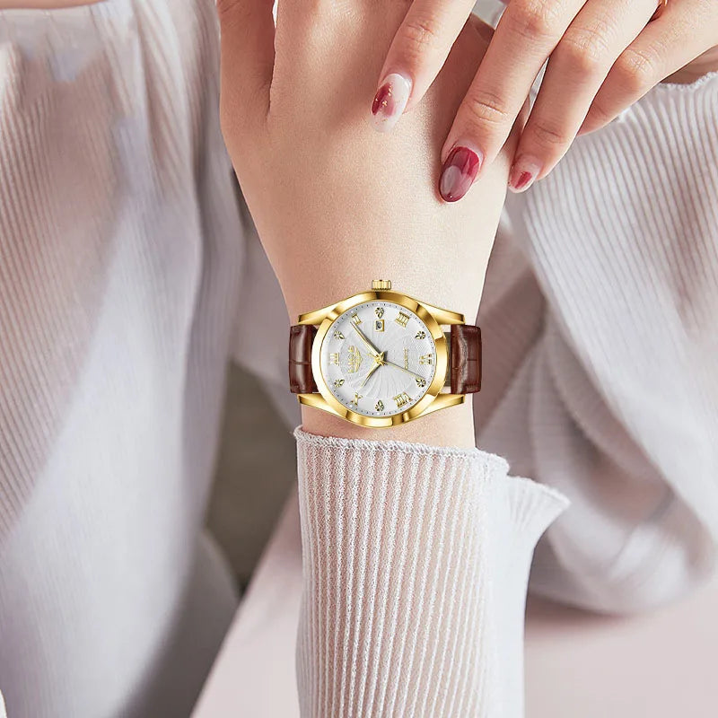 LIGE Women Watch Fashion Leather Military Sport Waterproof Watches For Women Top Brand Luxury Women's Bracelet Watch Reloj Mujer