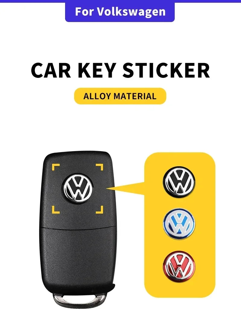 14mm Car Key Badge Emblem Replacement Car Key Stickers For Volkswagen VW Polo Passat B5 B6 B7 T4 T5 Golf 4 5 6 Tiguan Jetta GTI