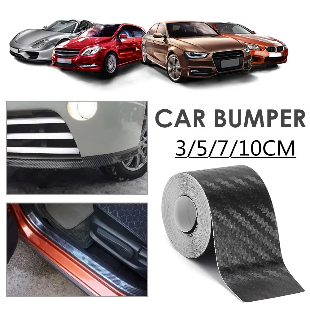 Anti Scratch Car Door Sill Protector Sticker Nano Carbon Fiber DIY Paste Protector Strip Auto Side Mirror Protection Tape Film