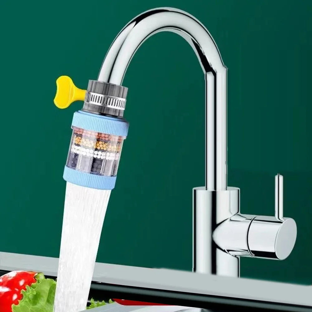 6-Layers Universal Kitchen Faucet Purifier Tap Filter Water Saving Bubbler Activated Carbon Filtration Shower Head Nozzle Filter