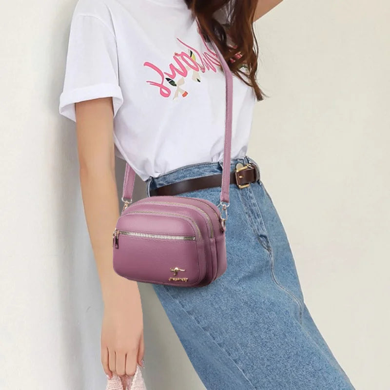 Trendy Multi-layered Fashionable Bag For Women, Versatile Crossbody Bag, Large Capacity For Daily Work Commute.