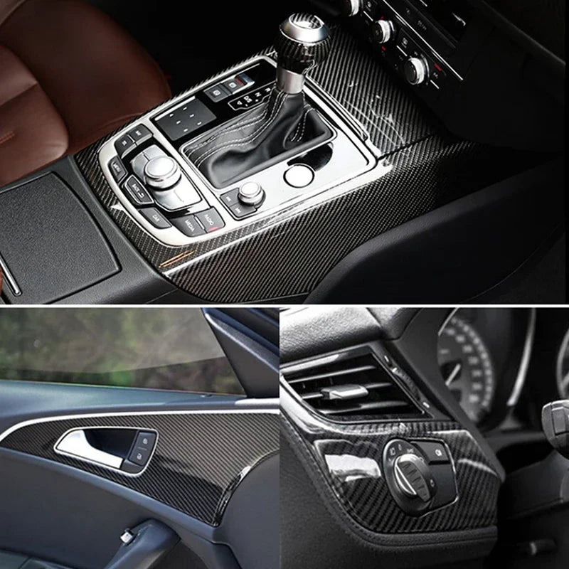 6D Carbon Fiber Vinyl High Glossy Black 6D Texture Film Wrap Car Motocycle Decal Sticker Color Change