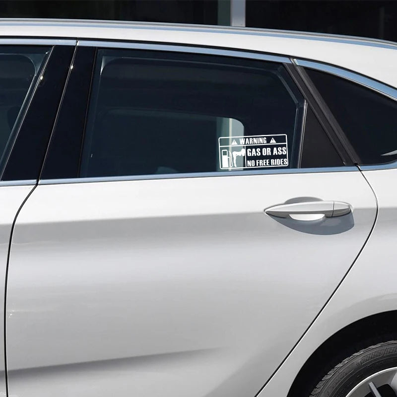 Car interior stickers GAS GRASS or ASS unmanned free ride car windows vinyl stickers waterproof custom stickers