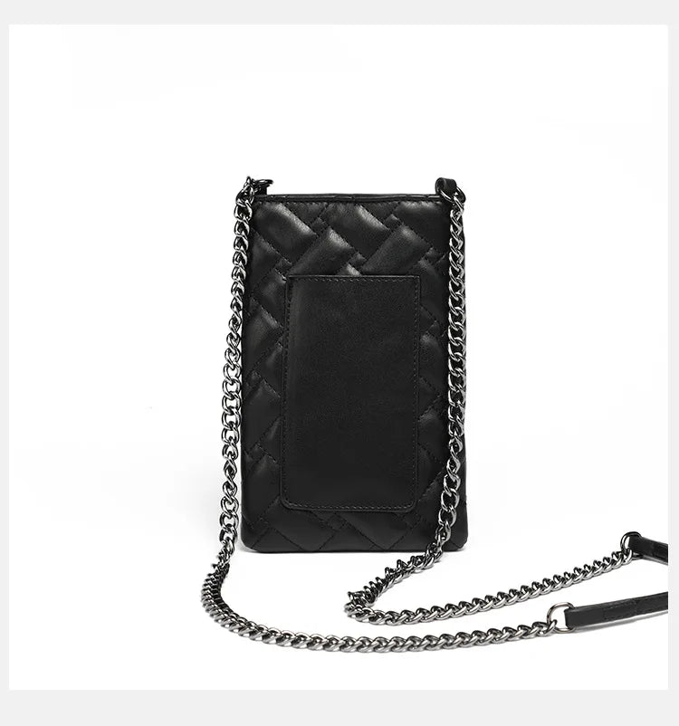 2024 New Trendy Women's Bag with Herringbone Chain Shoulder Bag, Crossbody Bag, Eagle Head, and Phone Bag