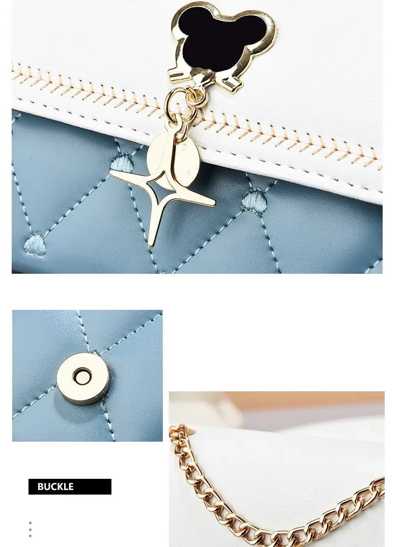 Disney cute Mickey Women's Crossbody Shoulder Bag Luxury Brand Fashion Girls' Handbag High Quality Multifunctional Women's Bag