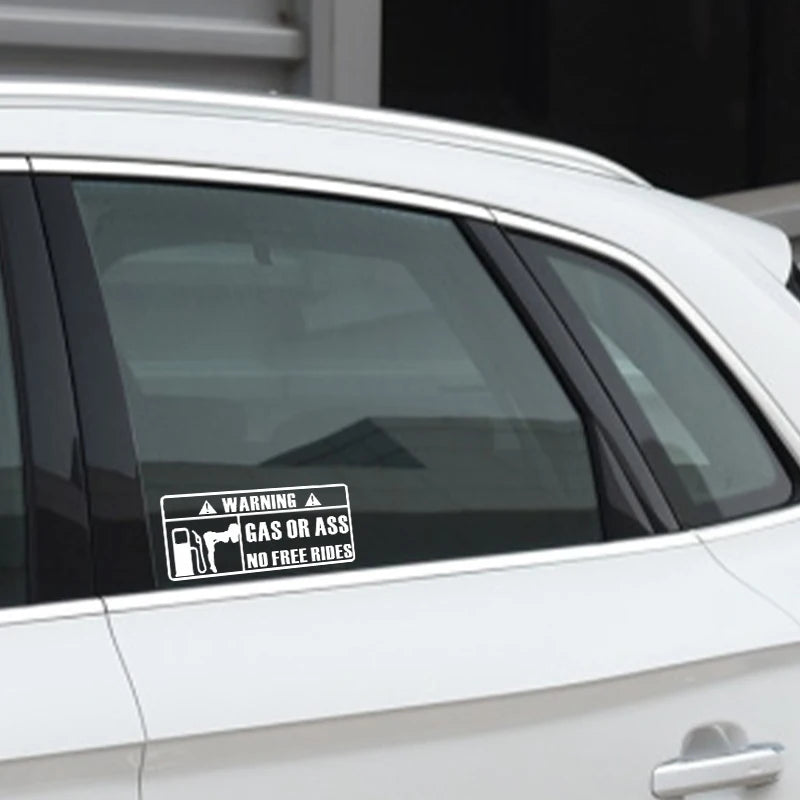 Car interior stickers GAS GRASS or ASS unmanned free ride car windows vinyl stickers waterproof custom stickers