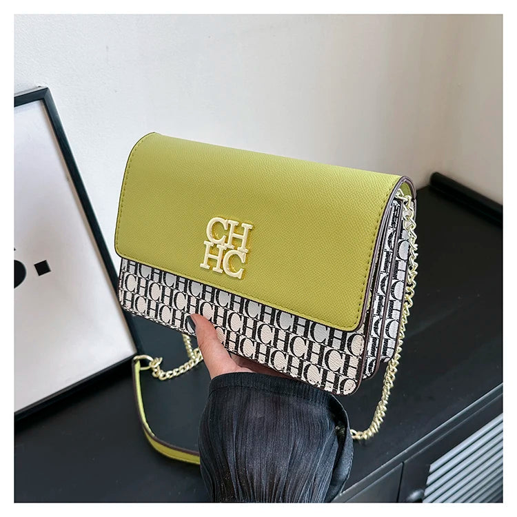CH Pure Color Design Classic Ladies Crossbody Bag Fashion Luxury Brand Multi Embossed Ladies Handbag Ladies Shoulder Bag