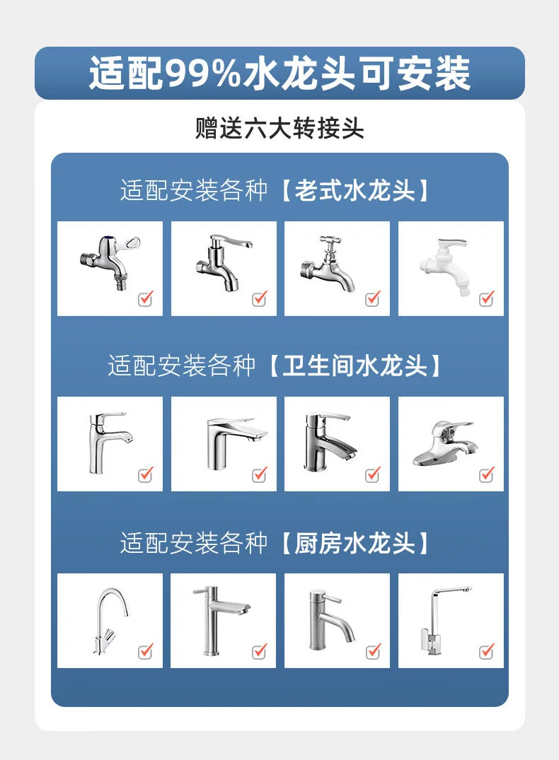 New  Water-power sterilization faucet water purifier Ultraviolet deep sterilization 6-stage fine filtration