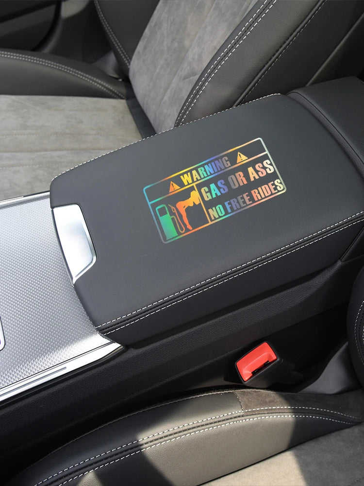 Car interior stickers GAS GRASS or ASS unmanned free ride car windows vinyl stickers waterproof custom stickers