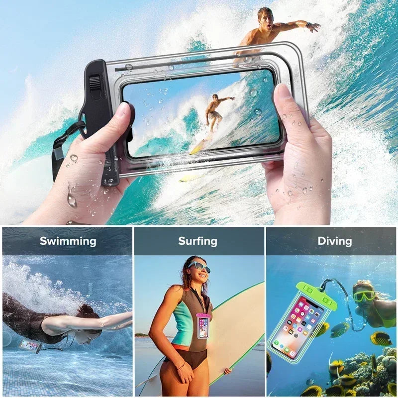 Universal Underwater Phone Protector Pouch Cover Waterproof Phone Case Swimming Water Proof Bag for IPhone Samsung Xiaomi Redmi