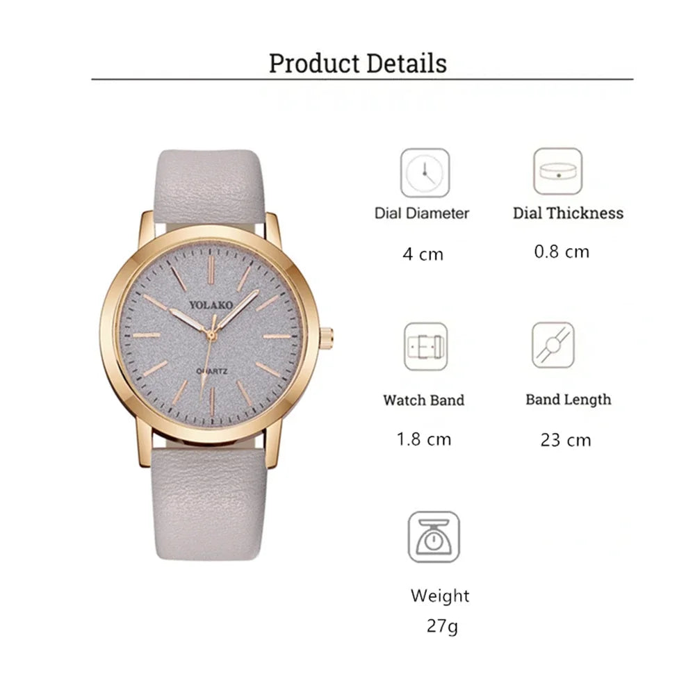 Fashion Women Leather Quartz watch