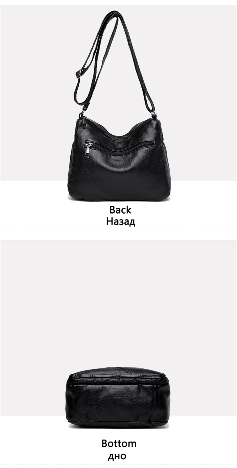 High Quality Women's Soft PU Leather Shoulder Bags Multi-Layer Pockets Classic Crossbody Bag Luxury Designer Handbags and Purses