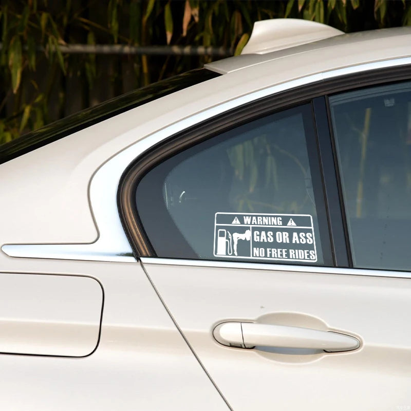 Car interior stickers GAS GRASS or ASS unmanned free ride car windows vinyl stickers waterproof custom stickers