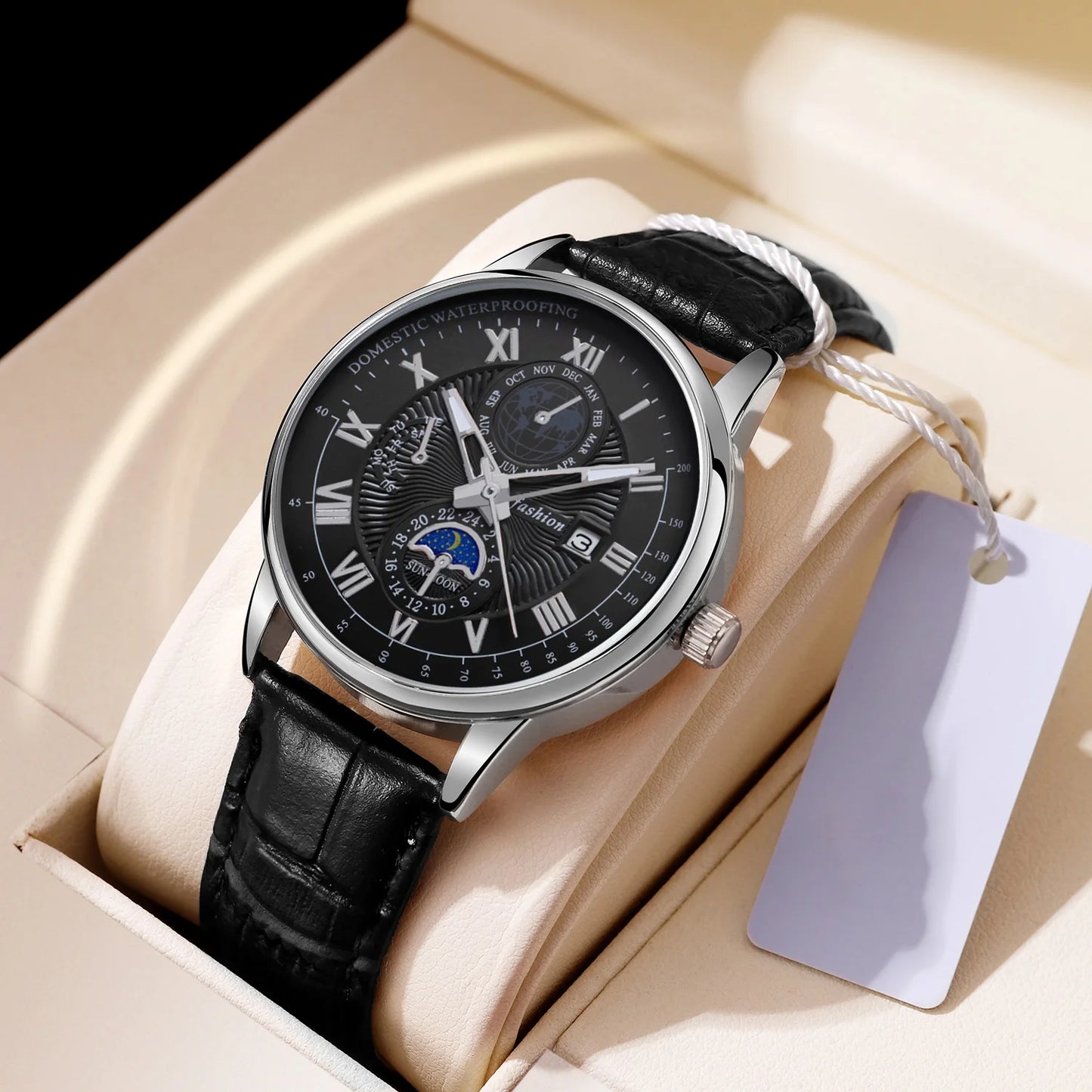 China Brand ACHENGY Men Watch Fashion Top Luxury Sport Men's Wristwatch Waterproof Luminous Leather Date Quartz Watches Manclock