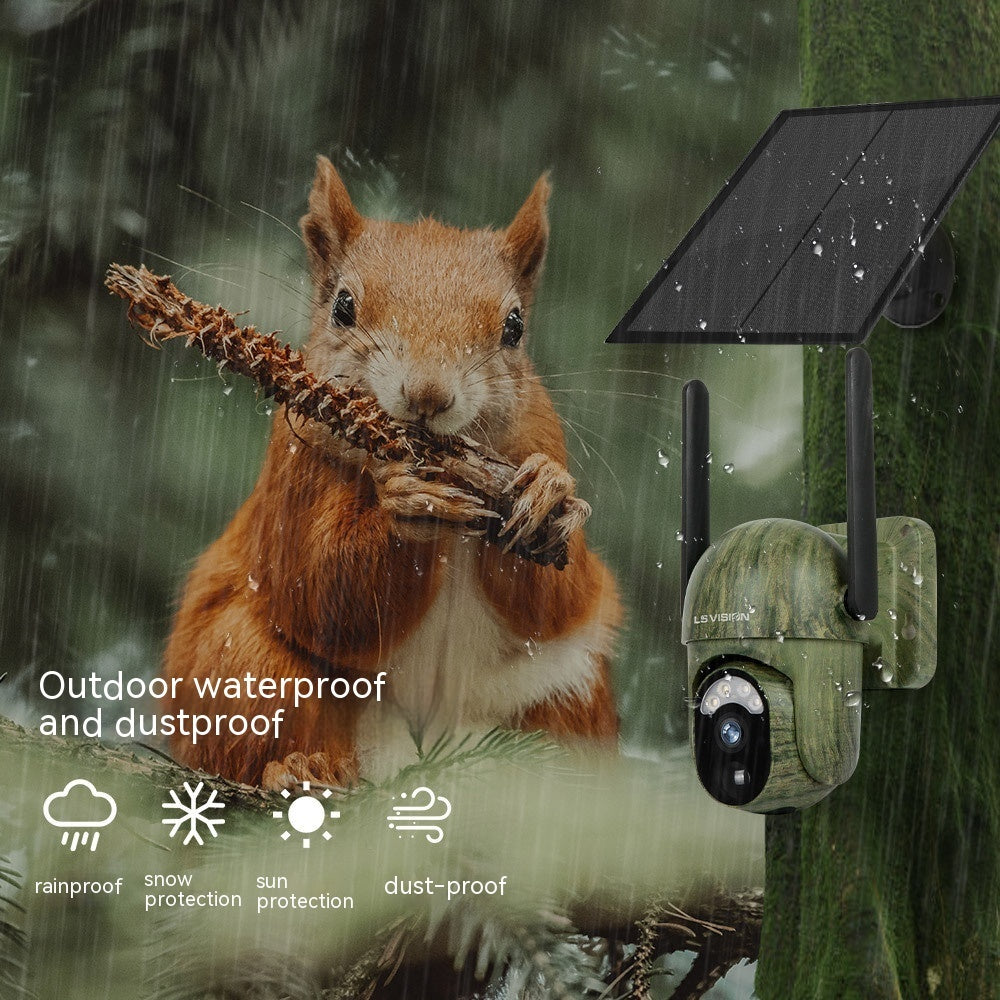 Camouflage 4G Solarkamera mit geringem Stromverbrauch und hochauflösendem Vollfarbdisplay