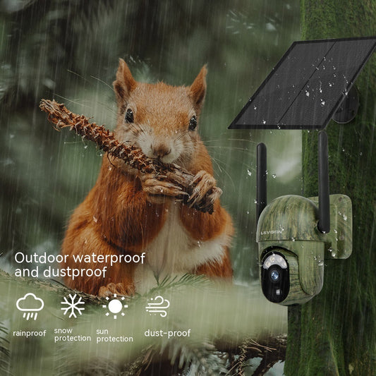 Camouflage 4G Solarkamera mit geringem Stromverbrauch und hochauflösendem Vollfarbdisplay