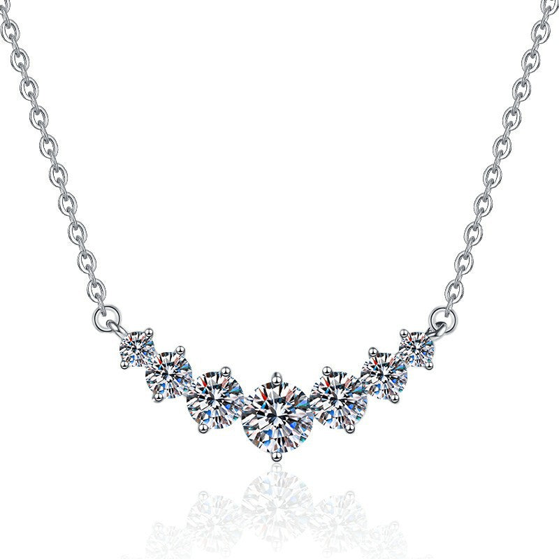 Mozanite Light Luxury S925 Sterling Silver Clavicle Necklace
