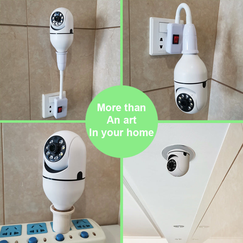 WLAN KAMERA 1080P Glühbirne 4-fach Zoom Kamera E27 Zuhause 5G WLAN Alarm Monitor