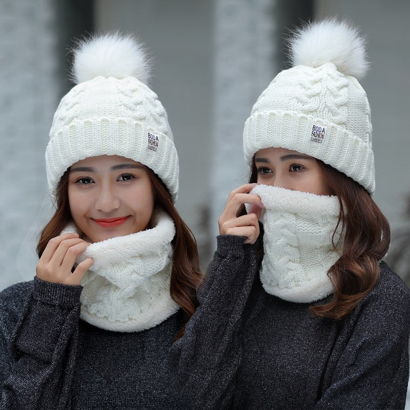 Women's Winter Cold And Warm Knit And Woolen Hat