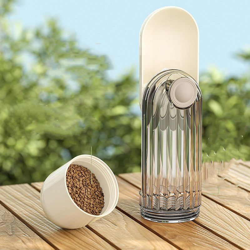 Trendy 2 In 1 Pet Water Cup Segment Design Green Dog Walking Portable