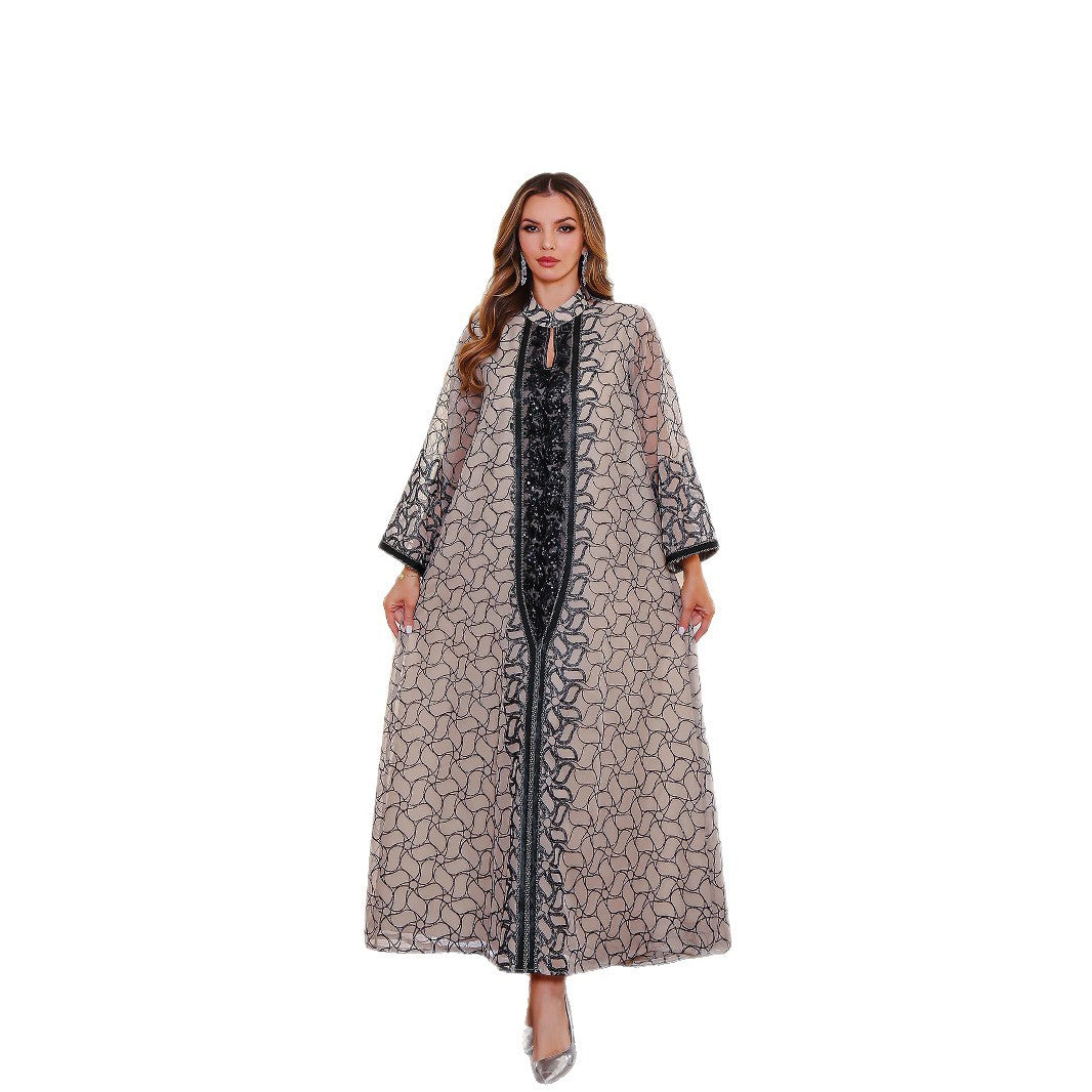 Stylish New Muslim Robe Female Dress Middle East Clothing for Everyda