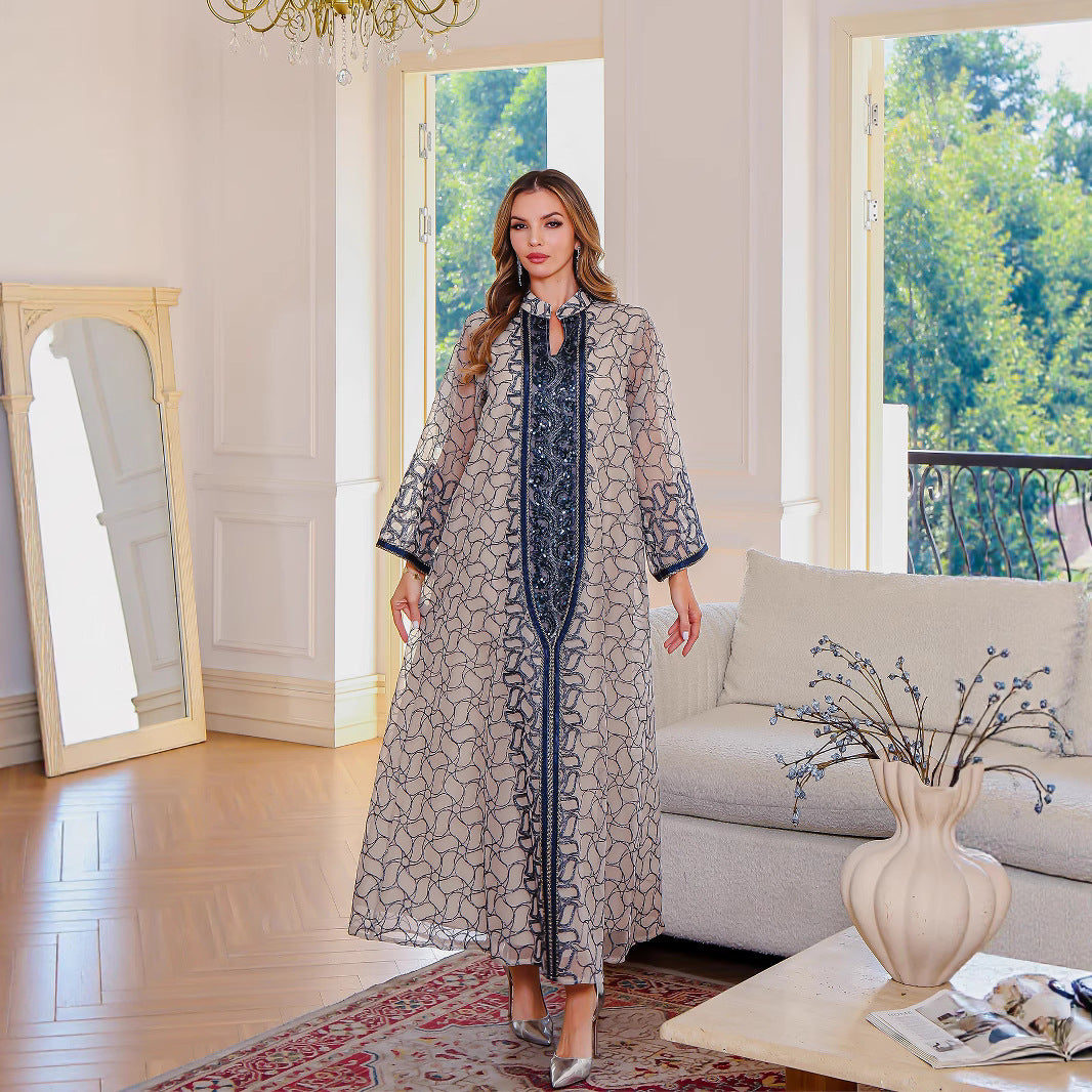 Stylish New Muslim Robe Female Dress Middle East Clothing for Everyda