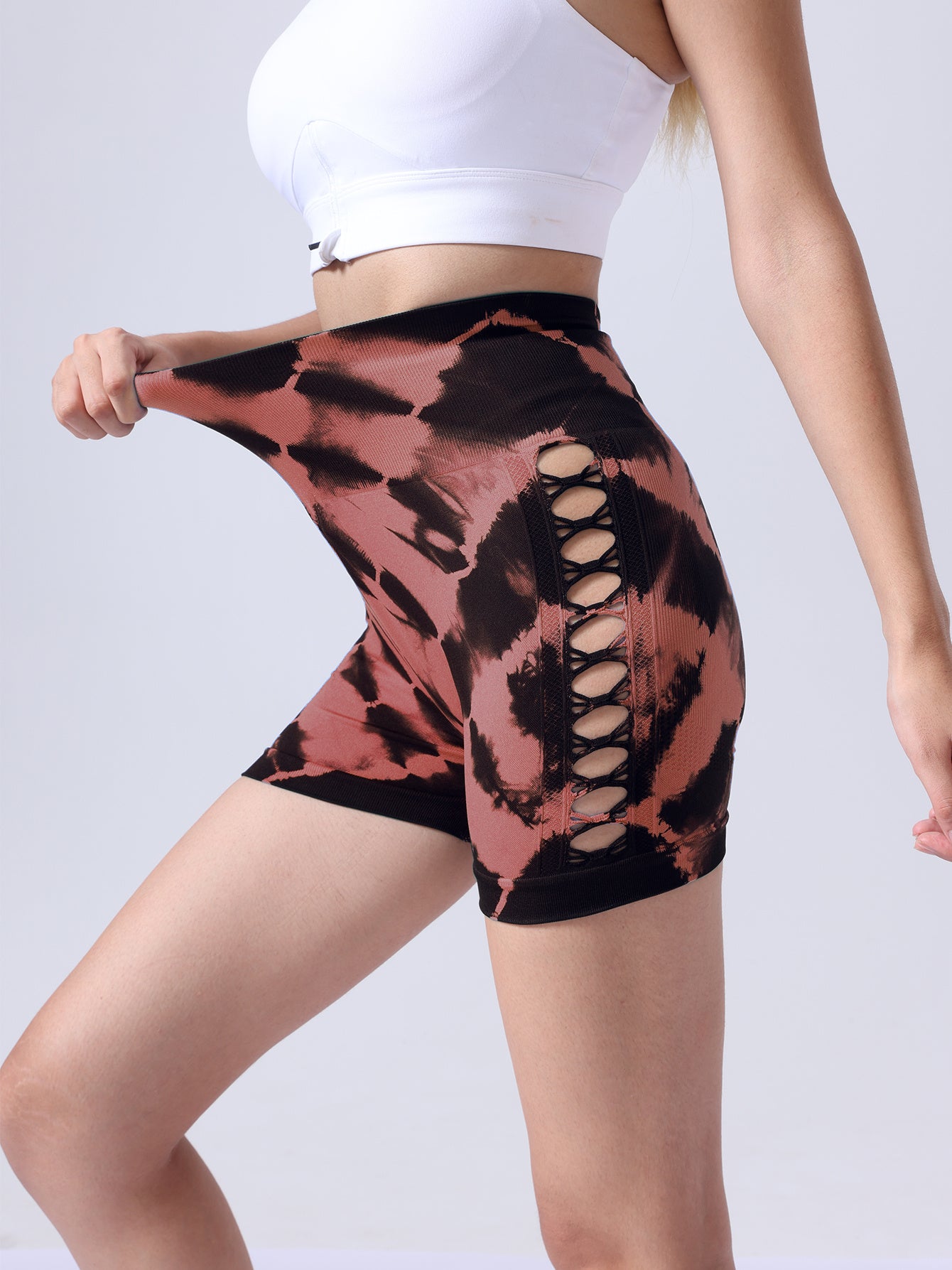4er-Pack hoch taillierte Yoga-Shorts für Damen, Fitness-Leggings, feuchtigkeitsableitend, atmungsaktiv und dehnbar