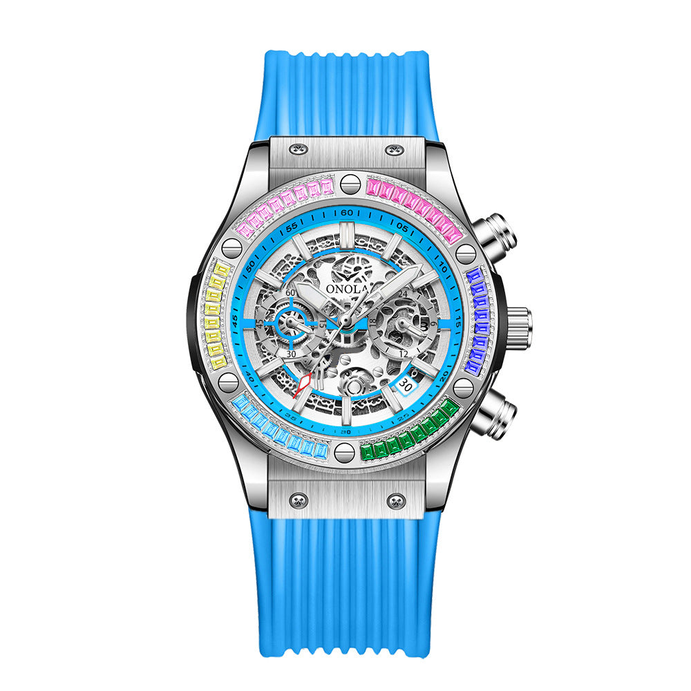 Herren modische All-Match wasserdichte multifunktionale Quarzuhr