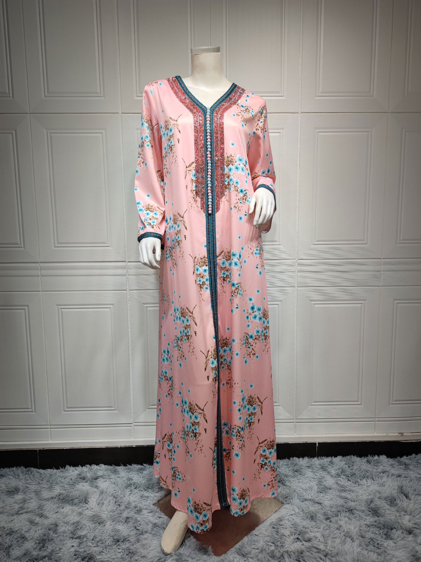 Neues Hot Diamond Muslimisches Print-Kleid