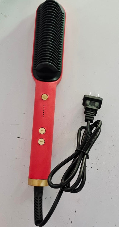 Nouveau peigne chaud lisseur 2 en 1 avec ion négatif et brosse à cheveux électrique double usage