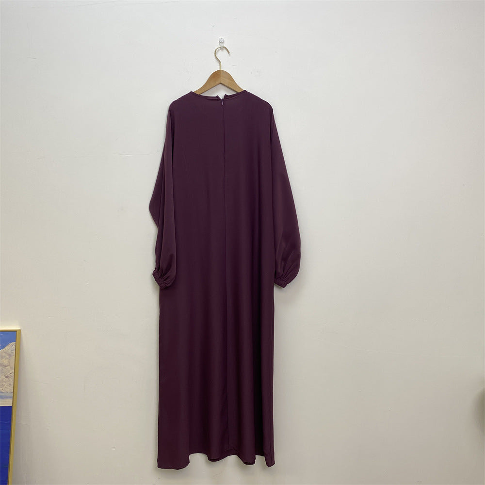 Modische Stillkleidung muslimisches Langarm-Kleid mit schmaler Passform