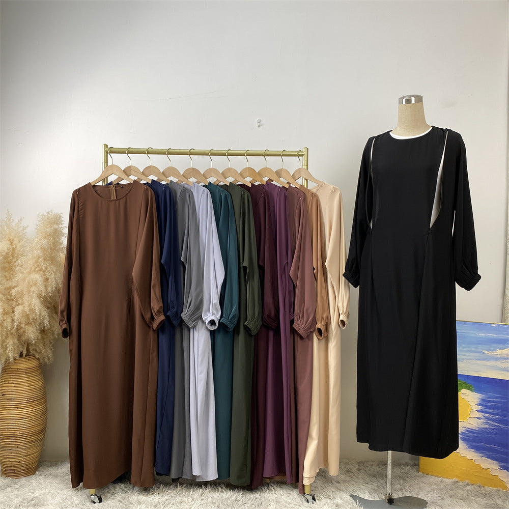 Modische Stillkleidung muslimisches Langarm-Kleid mit schmaler Passform