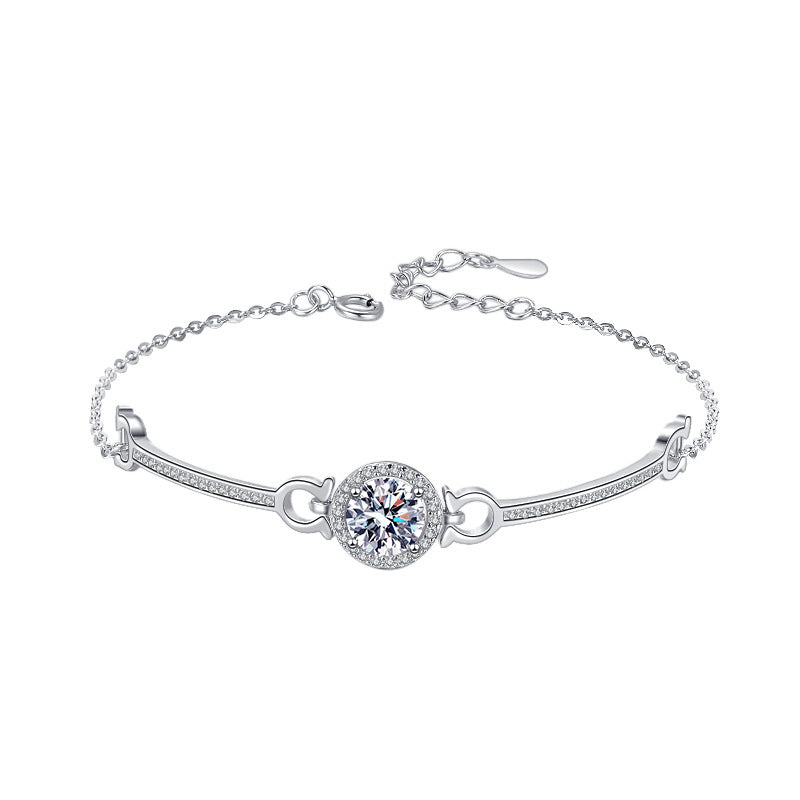 925er Sterlingsilber Moissanit Armband