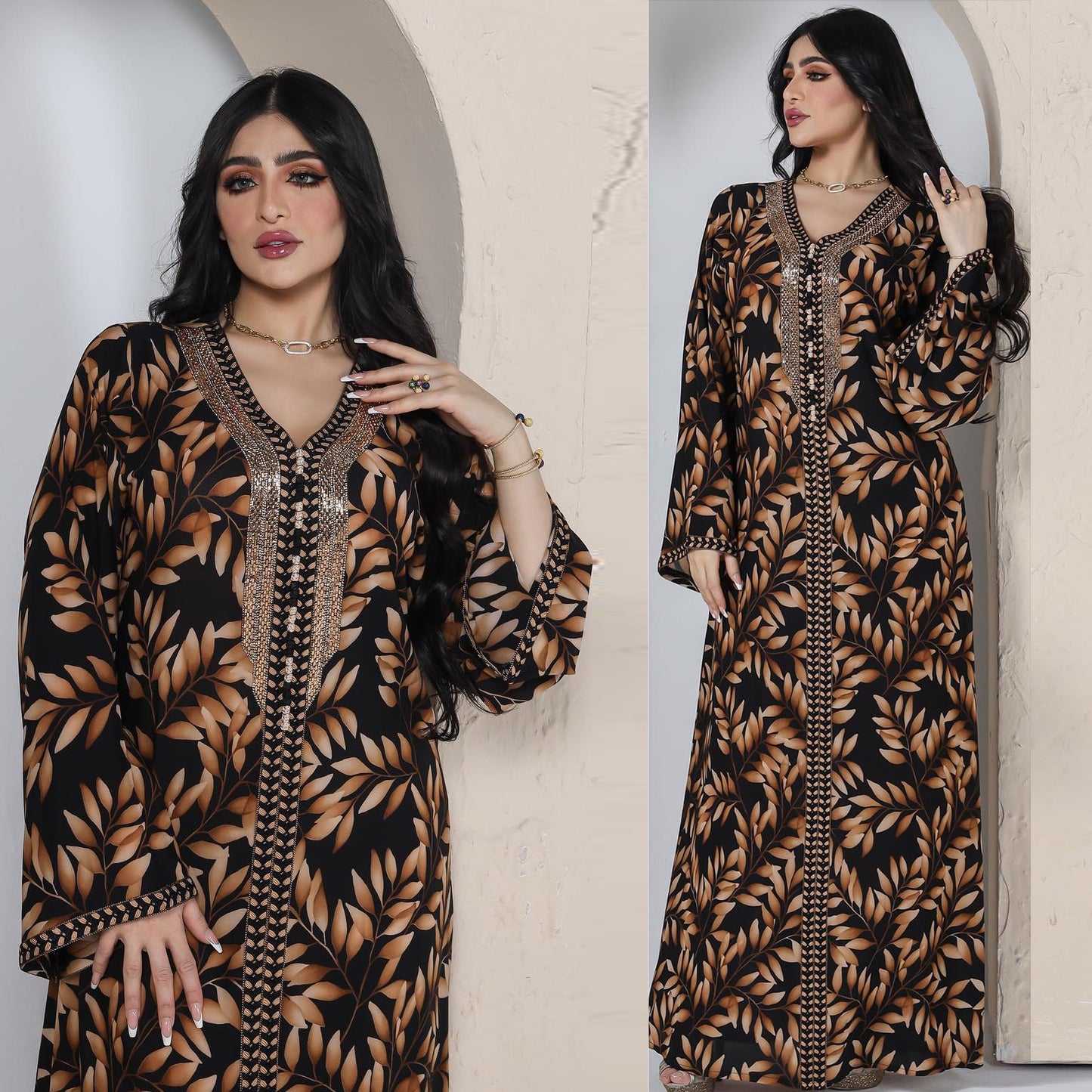 Nahöstliche muslimische Frauenkleidung arabisches Gewandkleid