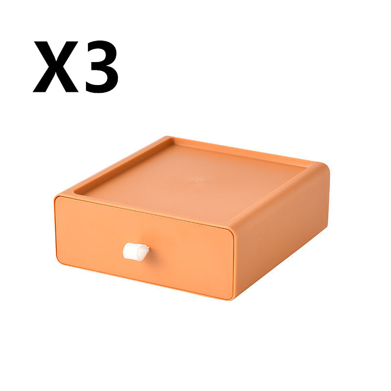 Desktop-Aufbewahrungsbox Büro-Accessoires Make-up, Kunststoff-Aufbewahrungsbehälter Badezimmer-Aufbewahrung Stapelbarer Organizer Schublade