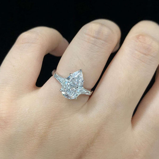 S925 Sterling Silver Platinum Plated Ring