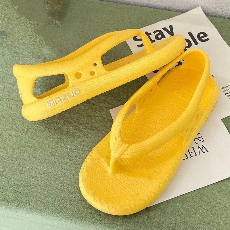 Modepersönlichkeit Frauen mit Absatz-Flip-Flops