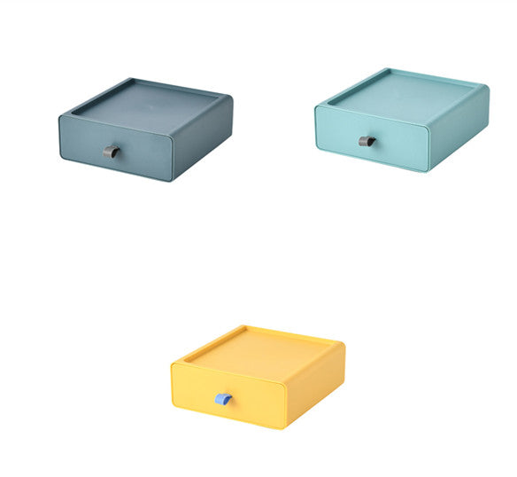 Desktop-Aufbewahrungsbox Büro-Accessoires Make-up, Kunststoff-Aufbewahrungsbehälter Badezimmer-Aufbewahrung Stapelbarer Organizer Schublade