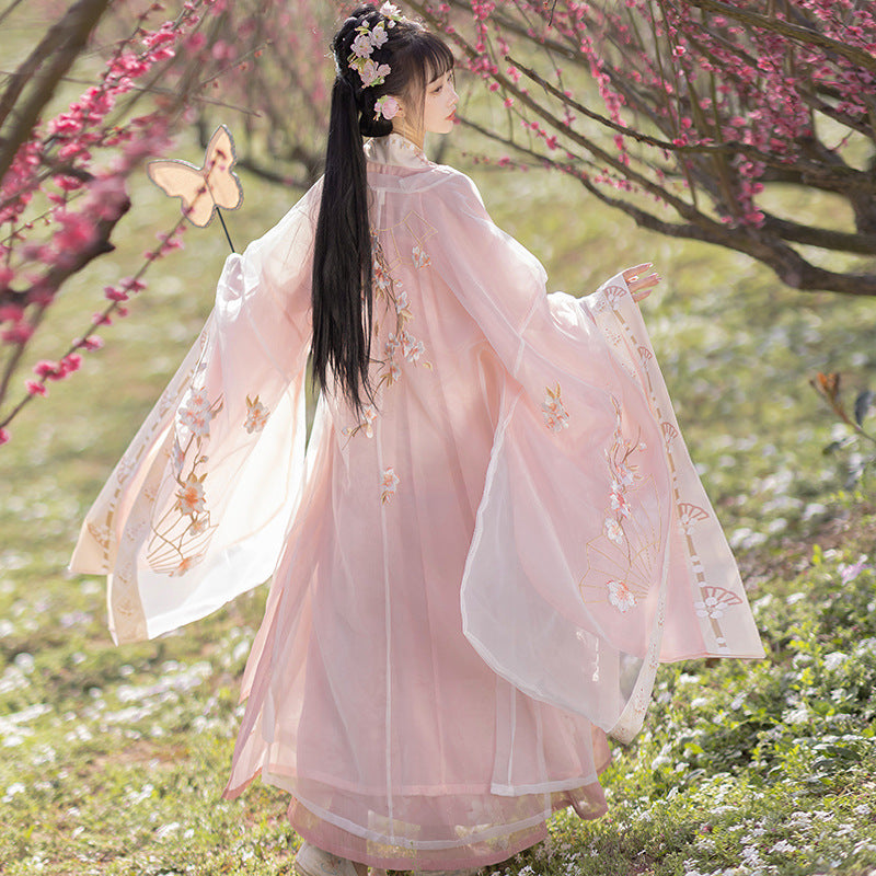 Nouvelle jupe plissée Hanfu brodée en dégradé, vêtement traditionnel chinois Han