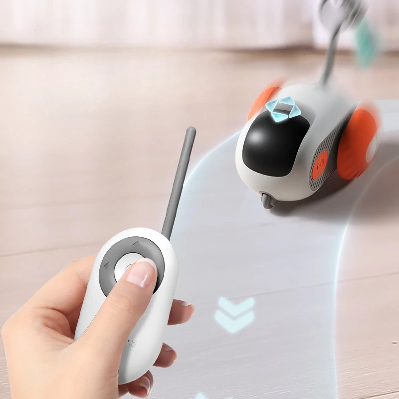 Fernbedienung Interaktives Katzenspielzeug Auto USB-Ladefunktion Verfolgung Automatisch Selbstfahrendes Ferngesteuertes Smart Control Auto Interaktives Katzenspielzeug Heimtierprodukte