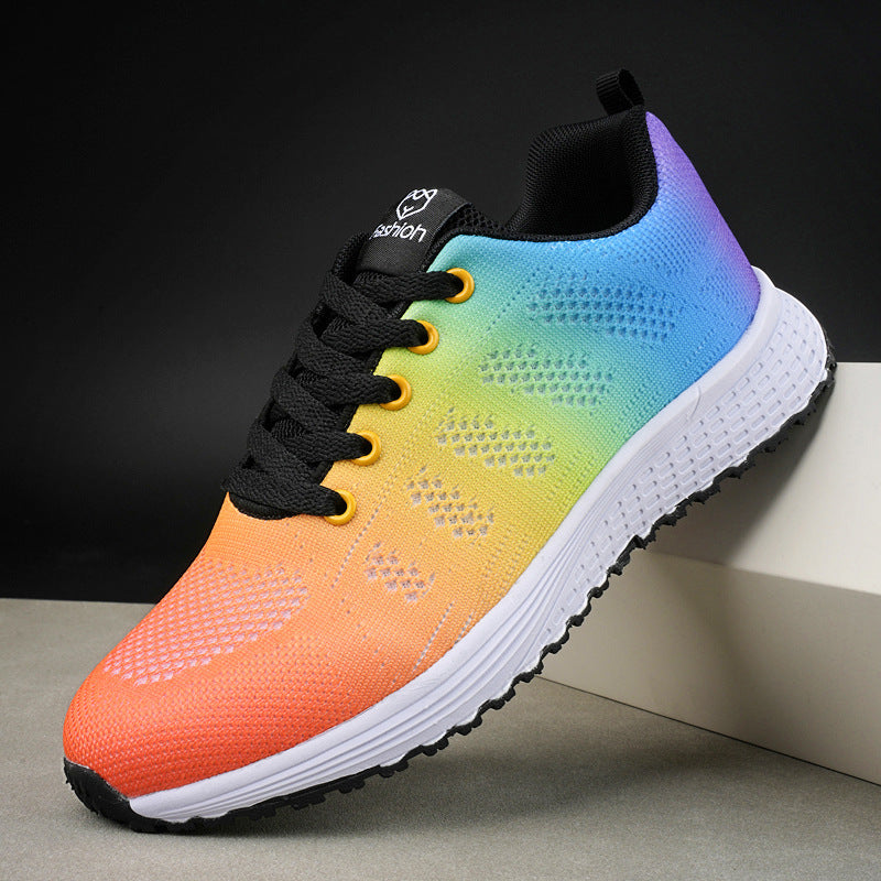 Plus Size Frühling und Herbst Fly-Kit Mesh Damenschuhe